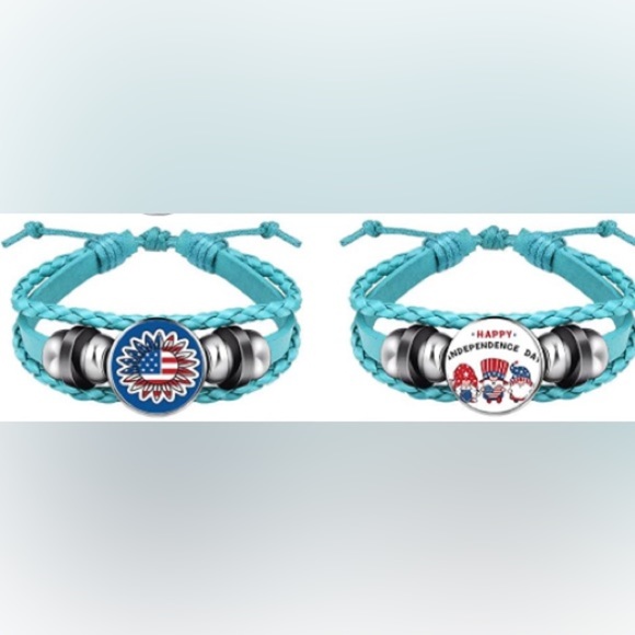 Hand Crafted Jewelry - CUSTOM Handmade Leather Bracelet with Aluminum adjusted Bracelet beads Teal